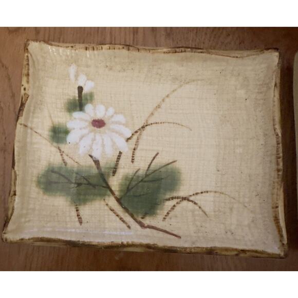 Sushi Appetizer Plates Japanese Style Rectangle Porcelain Set of 4. - Picture 4 of 7